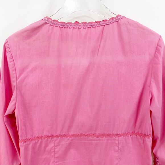 CYNTHIA STEFFE Pink V-Neck 3/4 Sleeve Blouse - Picture 8 of 9